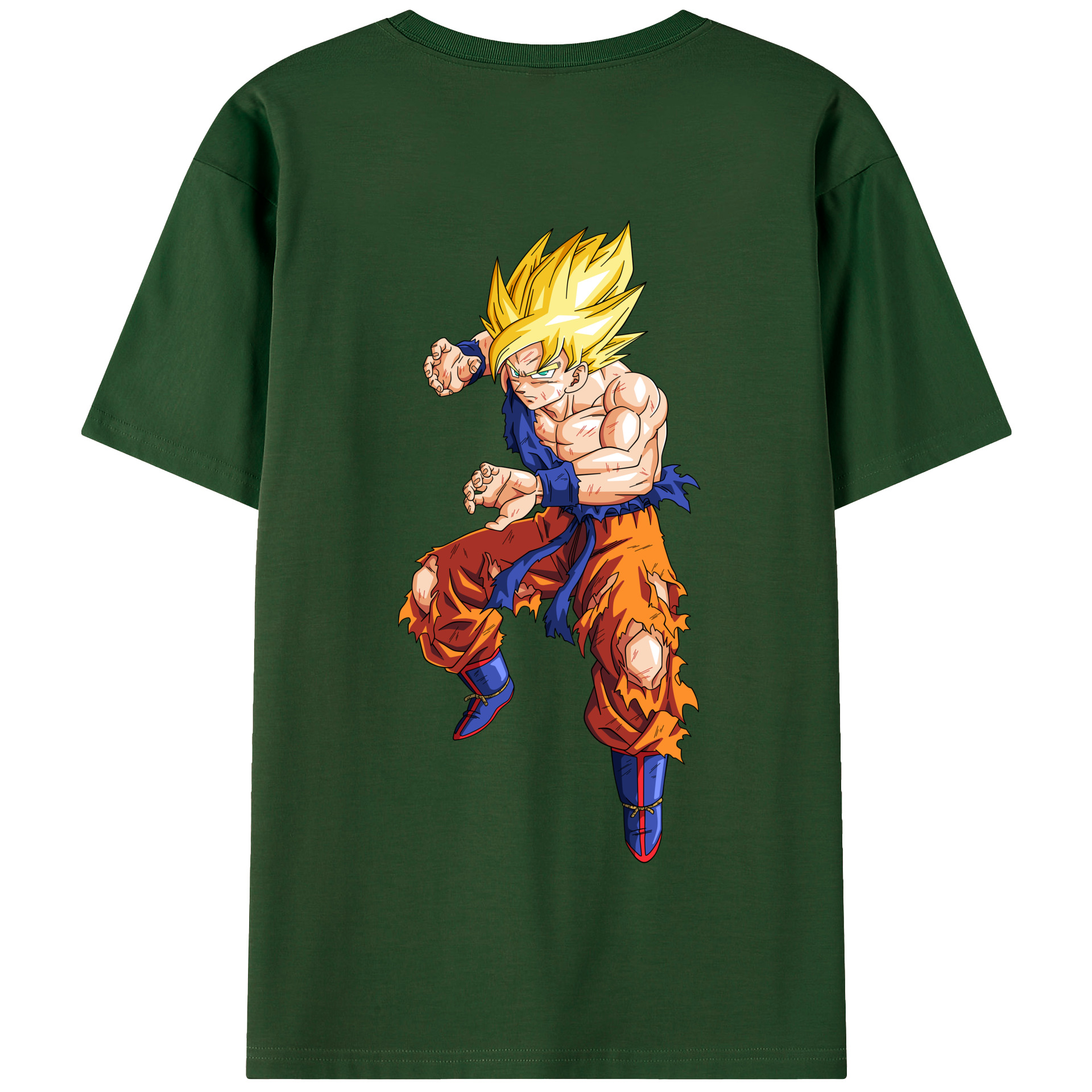 （画像用） ドラゴンボール 孫悟空（そん ごくう）Son Goku カカロット DRAGON BALL Kakarotto 綿100％半袖Tシャツ（背面プリント）